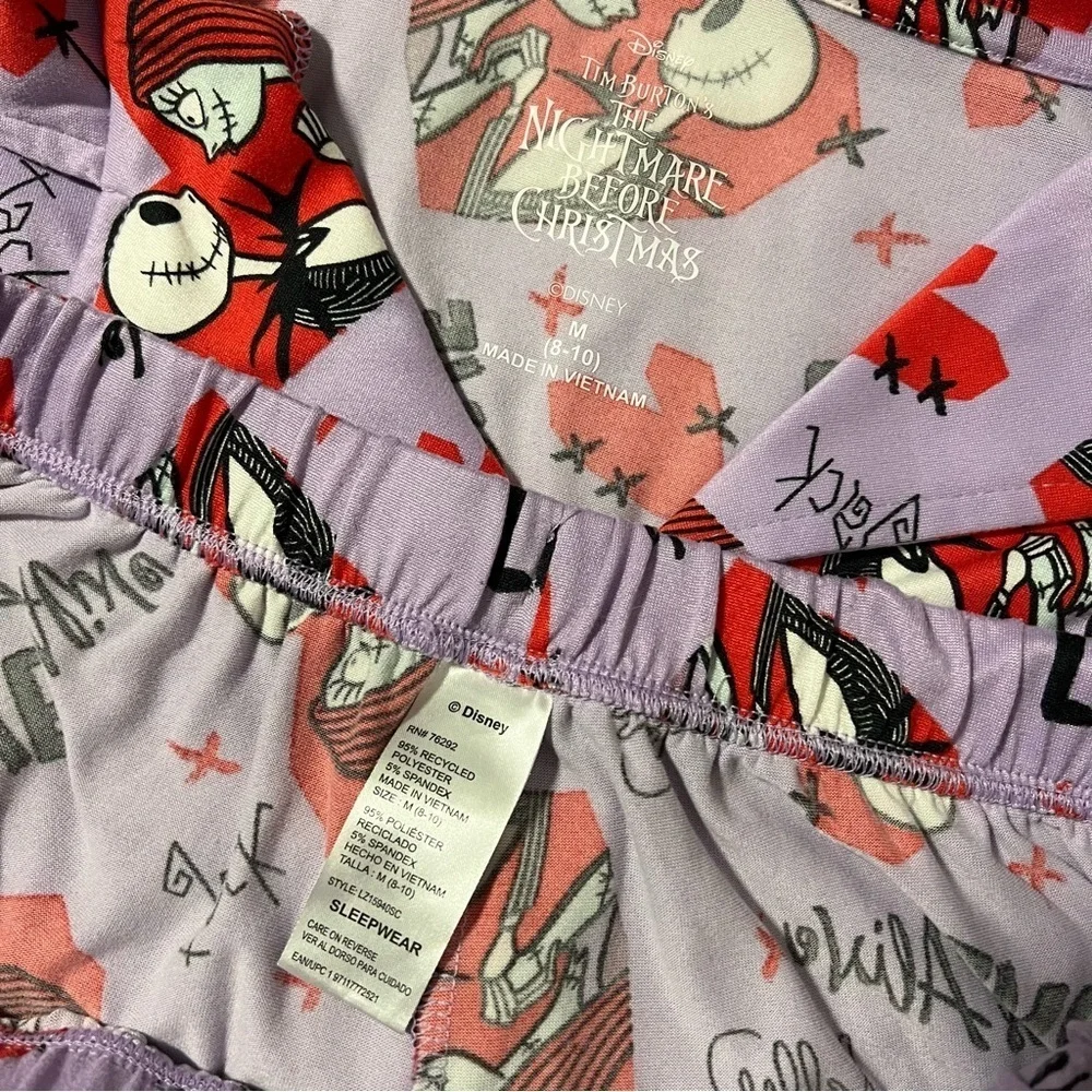 Disney The Nightmare Before Christmas Christmas Womens 2Piece Pajama Set Medium - Picture 9 of 11